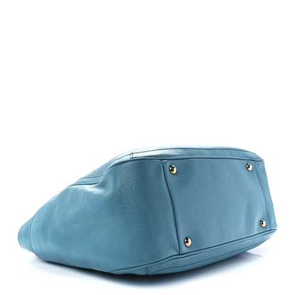 Salvatore Ferragamo Buffalo Betulla Tote Teal 4 of 11