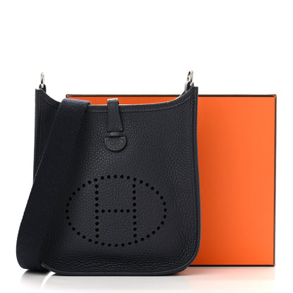 Hermes Taurillon Clemence Evelyne TPM Bleu Obscur 11 of 11