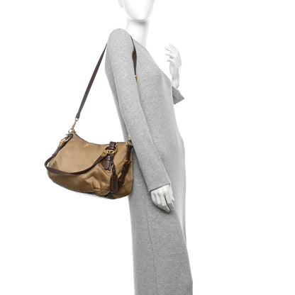 Prada Tessuto Nylon Vitello Daino Satchel Tabacco 2 of 12