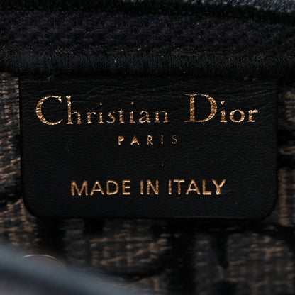 Christian Dior Oblique Embroidered Saddle Bag Blue 6 of 11