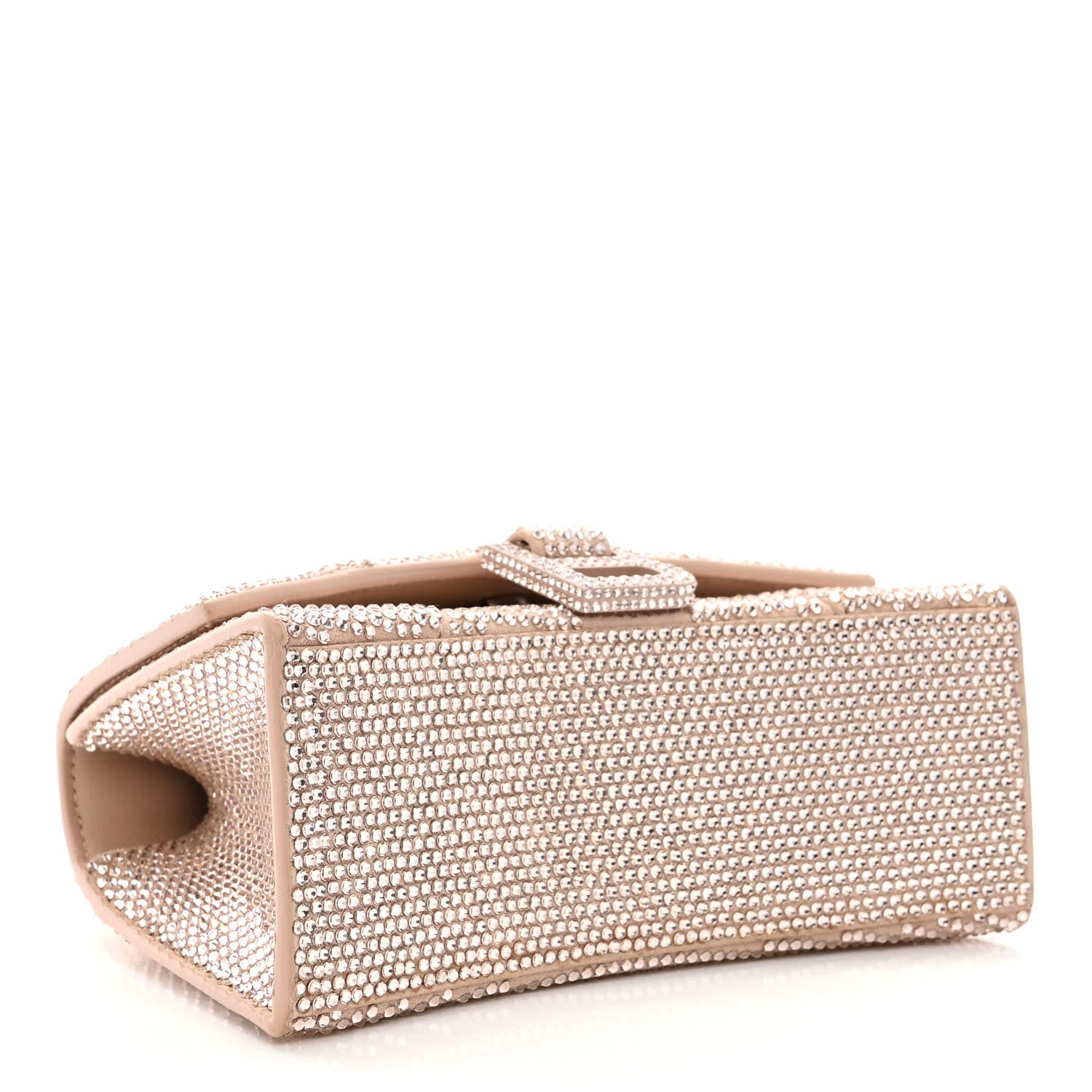 Balenciaga Strass Suede Hourglass Top Handle Bag XS Rose Gold 4 of 11