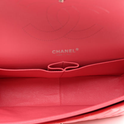 Chanel Patent Quilted Jumbo Double Flap Pink 5 of 10
