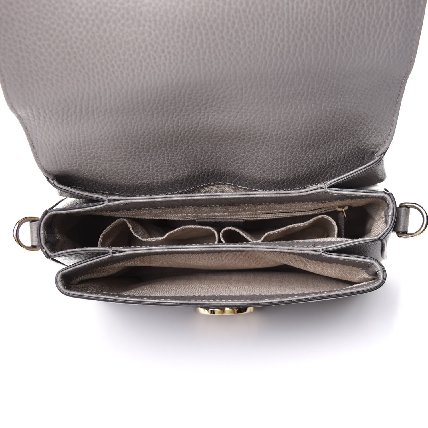 Gucci Dollar Calfskin Interlocking G Top Handle Shoulder Bag Loess 5 of 11