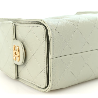 Chanel Caviar Quilted Mini Chanel 25 Handbag Light Green 10 of 10