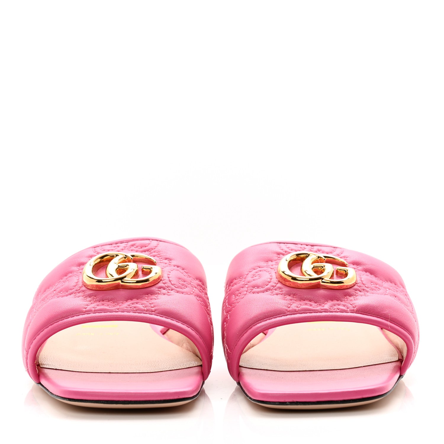 Gucci Nappa GG Matelasse GG Marmont Flat Slide Sandals 39.5 Bon Bon 2 of 8