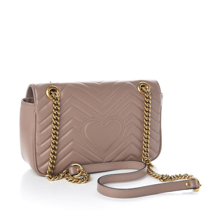 Gucci Calfskin Matelasse Small GG Marmont Shoulder Bag Porcelain Rose 3 of 10
