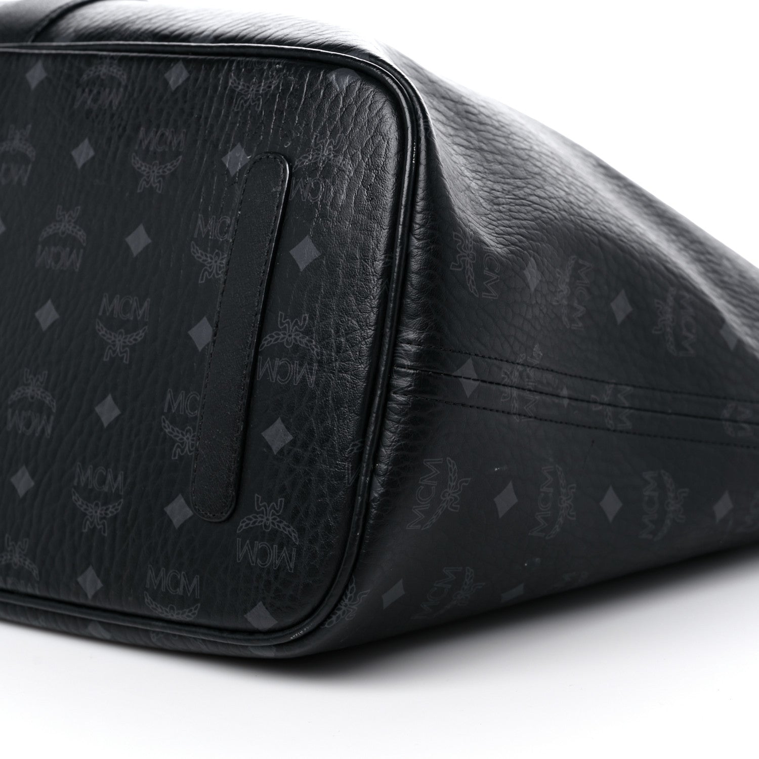 MCM Visetos Large Liz Reversible Shopper Tote Black 7 of 18