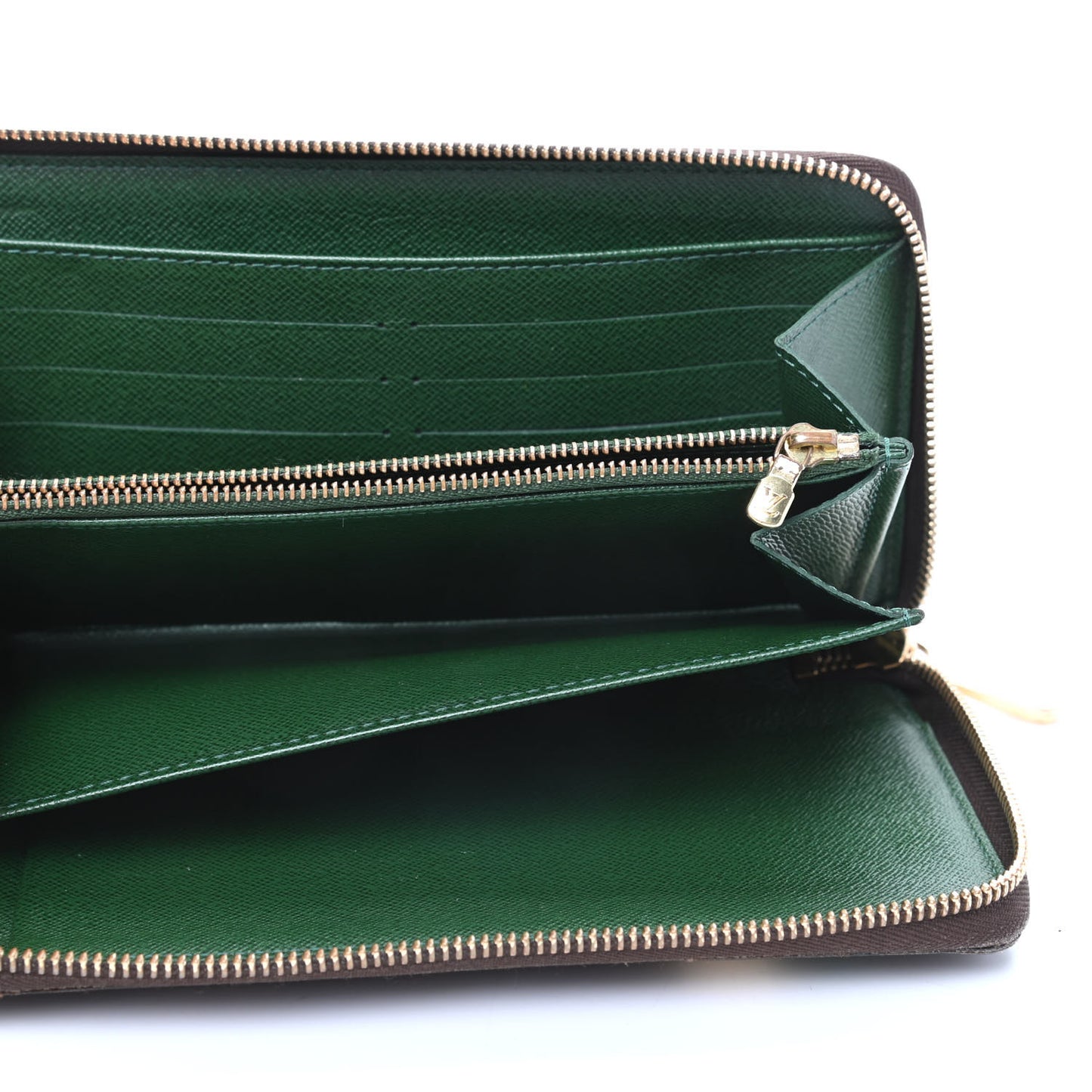 Monogram Groom Zippy Organizer Wallet Green