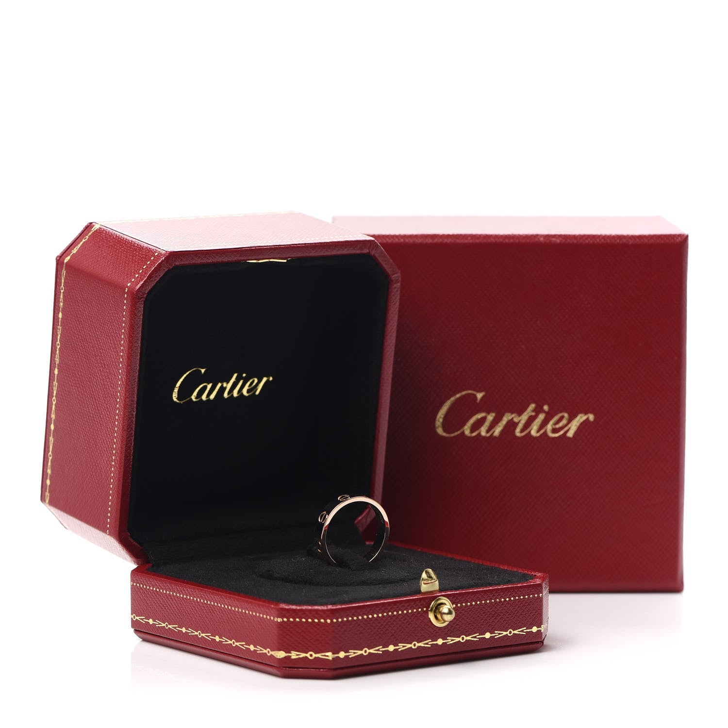 Cartier 18K Pink Gold 3.5mm LOVE Wedding Band Ring 48 4.5 5 of 5