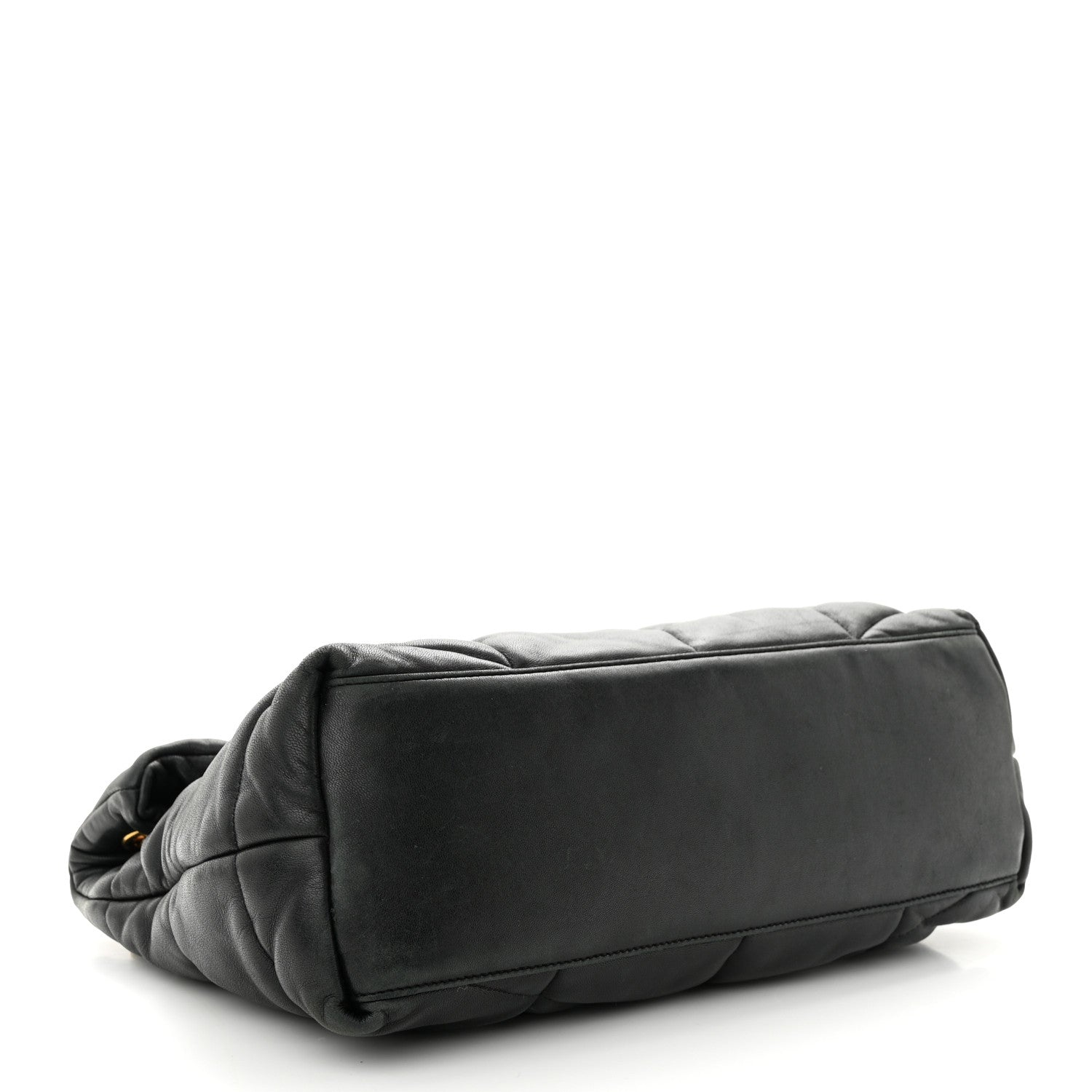 Saint Laurent Lambskin Quilted Medium Loulou Puffer Monogram Chain Satchel Black 4 of 15