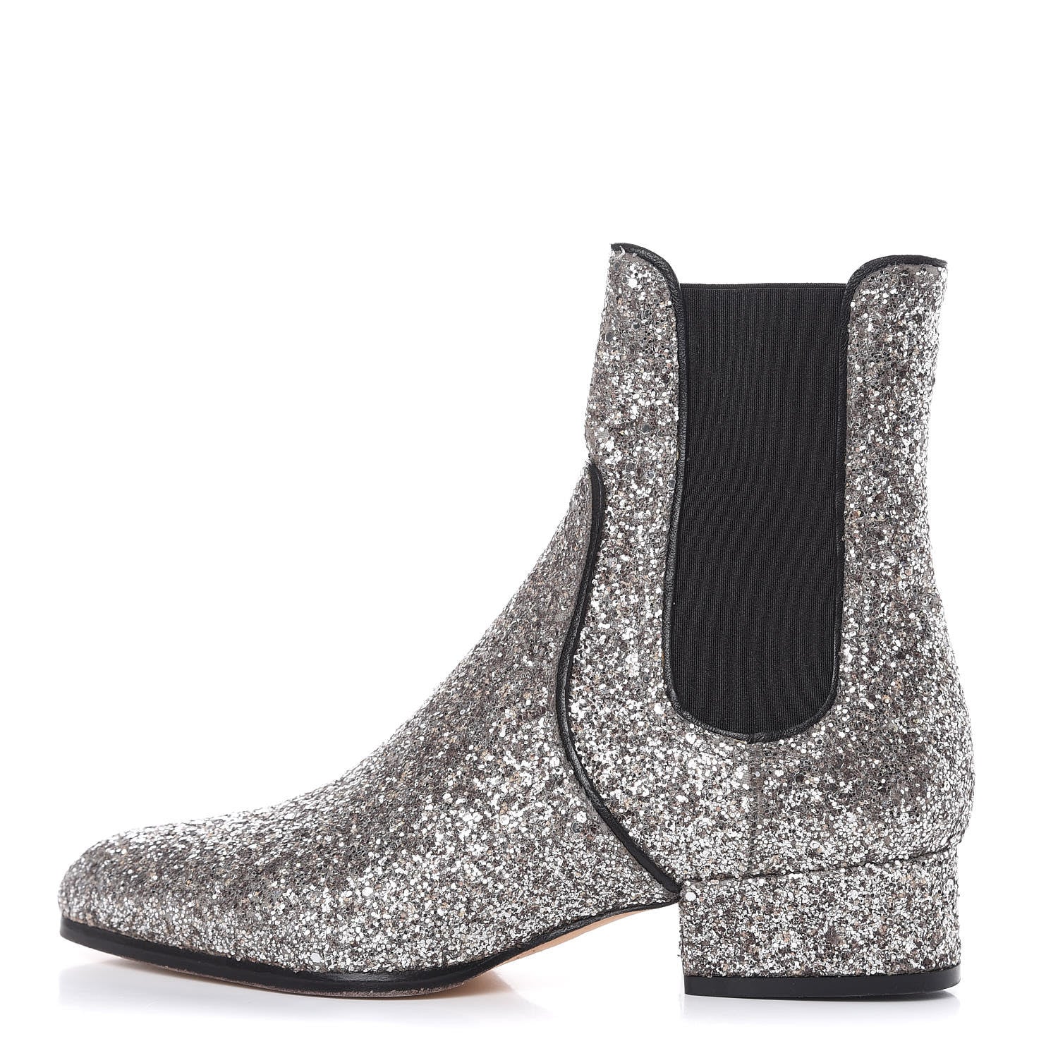 Jimmy Choo Glitter Monty Ankle Boots 35 Silver 1 of 12
