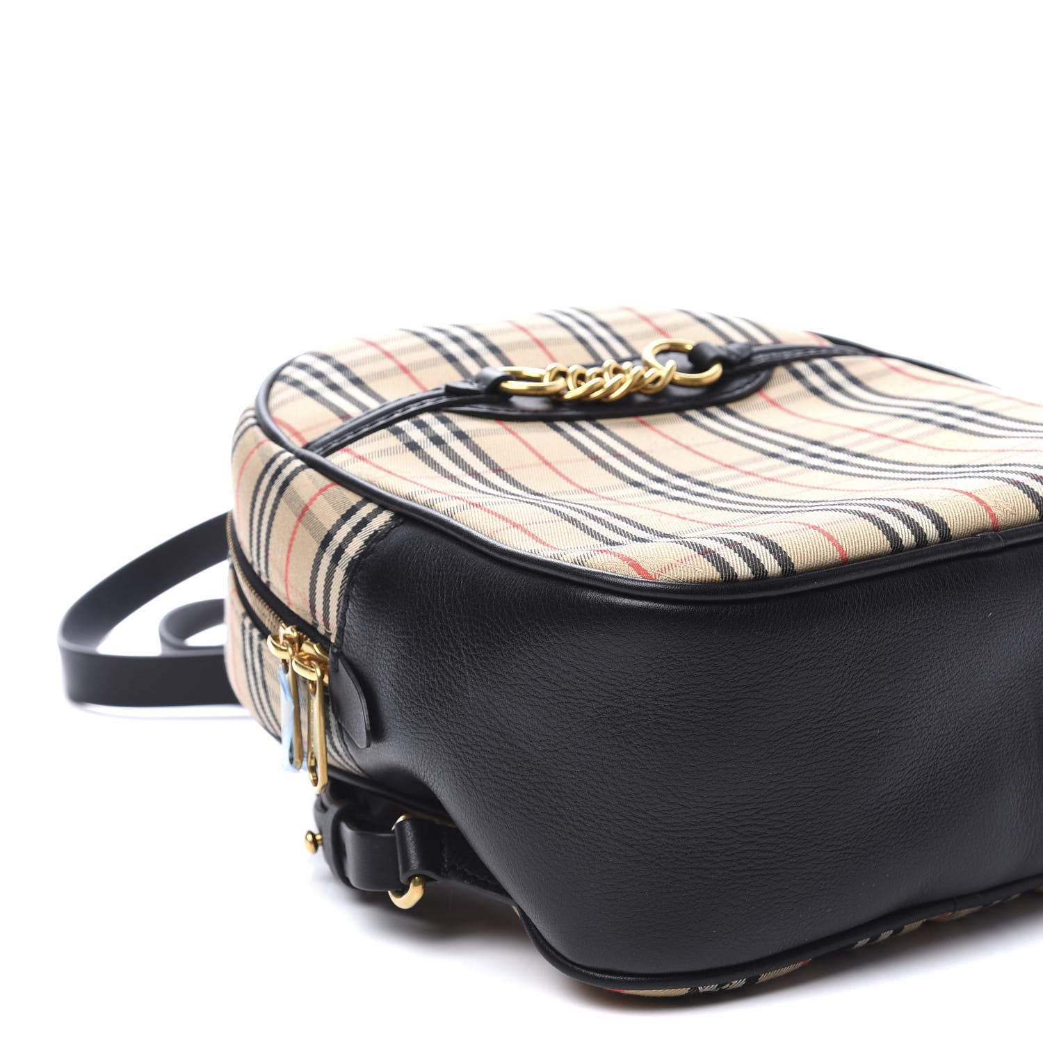 Burberry Smooth Calfskin 1983 Knight Check Link Backpack Black 5 of 9