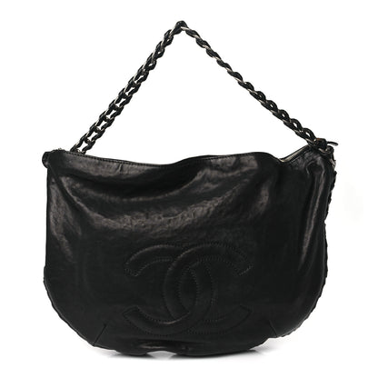Chanel Calfskin Modern Chain Rhodoid Hobo Black 1 of 11
