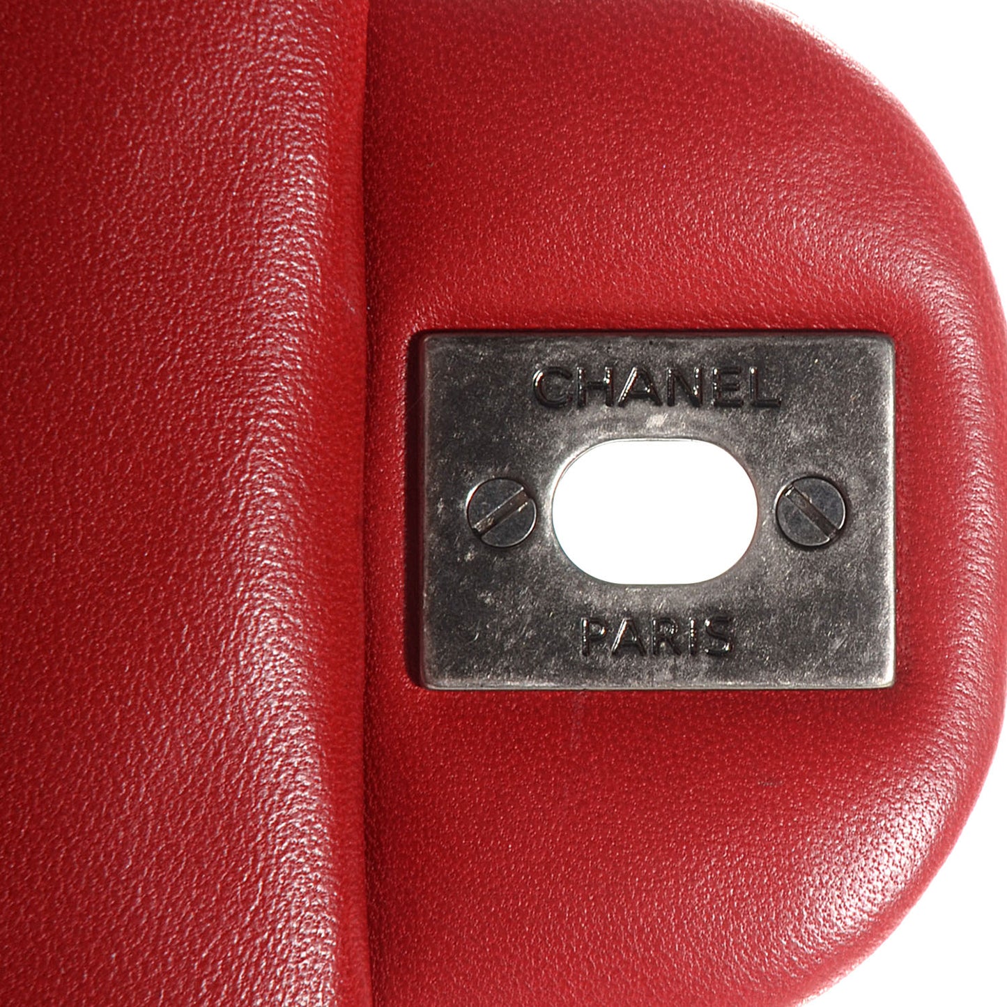 Lambskin Quilted Mini Rectangular Flap Red
