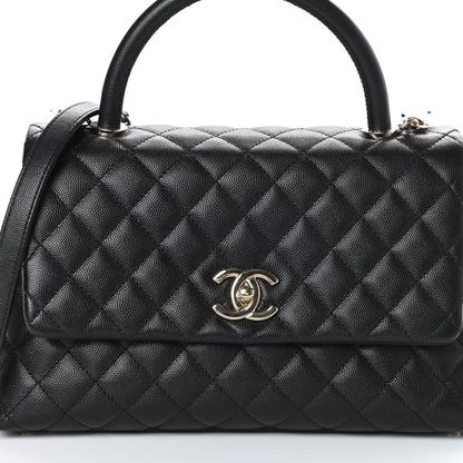 Chanel Caviar Quilted Small Coco Handle Flap Black 8 of 10