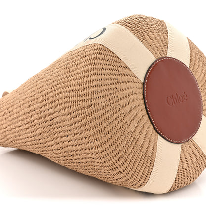 Chloe Raffia Large Woody Basket Bag White 9 of 9