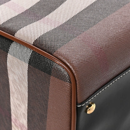 Burberry E-canvas Check Bowling Bag Dark Birch Brown 10 of 11