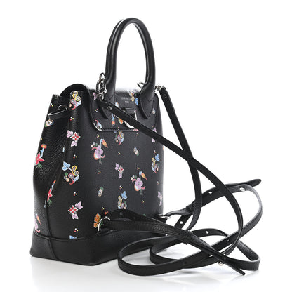 Louis Vuitton Calfskin Flower Lockme Mini Backpack Black Multicolor 3 of 9