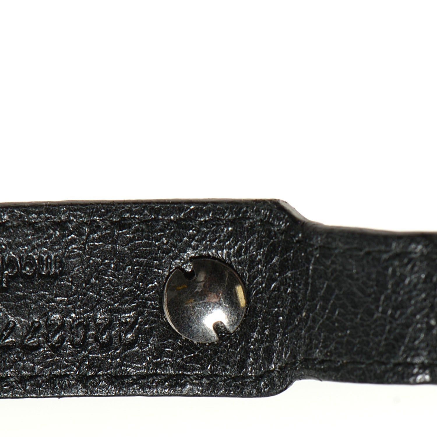 Balenciaga Agneau Arena Silver Hardware Bracelet Black 4 of 6