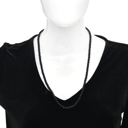 David Yurman Sterling Silver Black Onyx 5mm Spiritual Beads Necklace 2 of 4