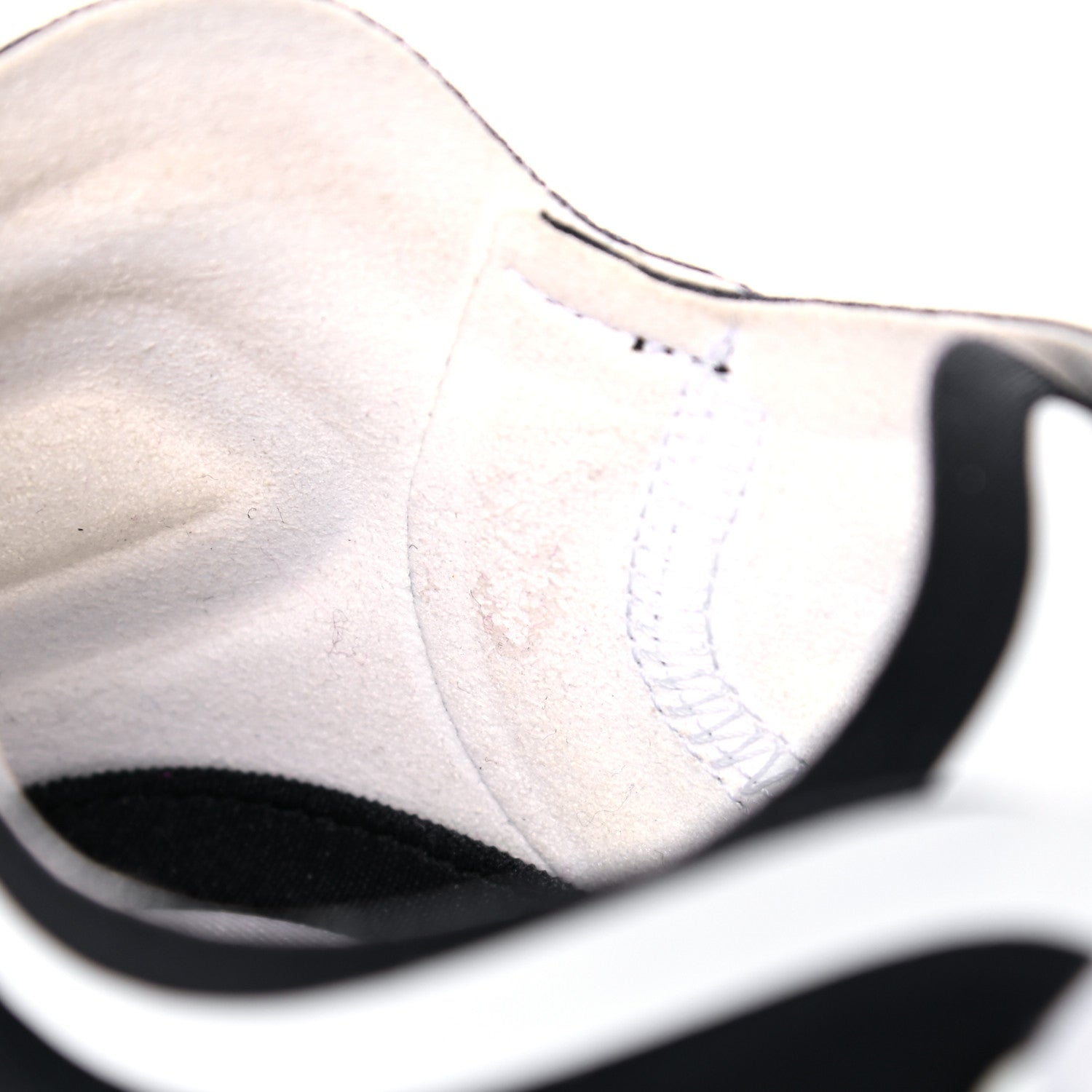 Chanel Lycra Womens CC Sneakers 39.5 White Black 9 of 12