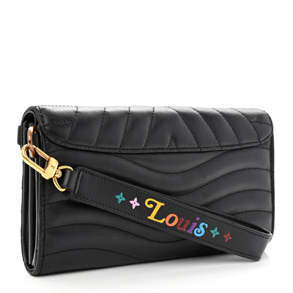 Louis Vuitton Calfskin New Wave Long Wallet Black 3 of 12