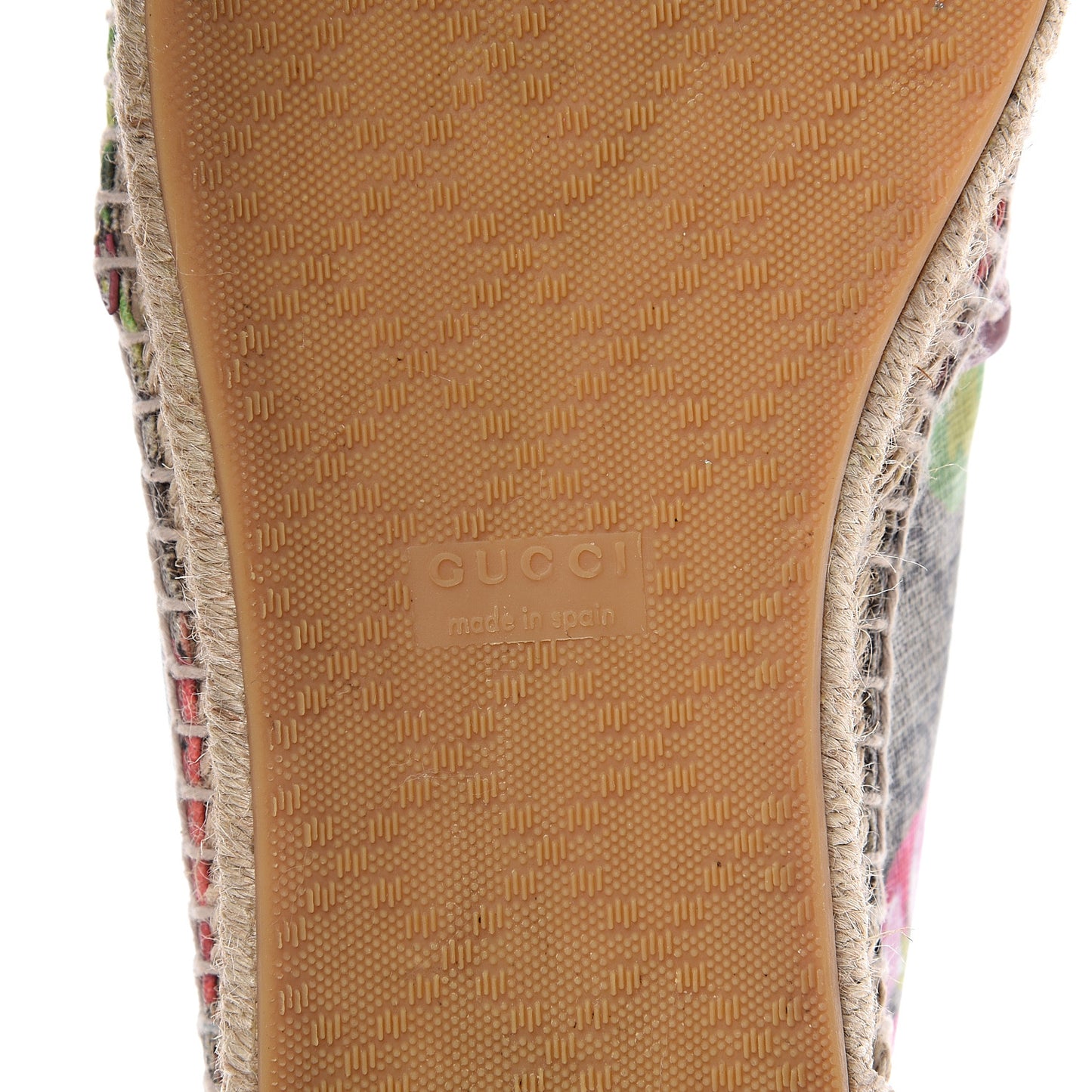 GG Supreme Monogram Blooms Espadrilles 39.5 Beige Multicolor Dry Rose