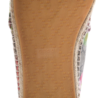 Gucci GG Supreme Monogram Blooms Espadrilles 39.5 Beige Multicolor Dry Rose 8 of 11