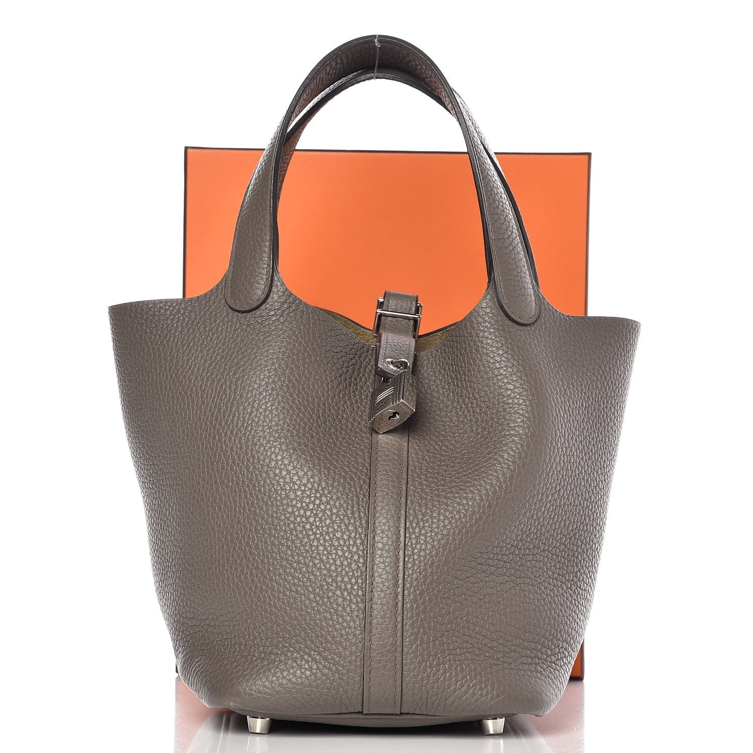 Hermes Taurillon Clemence Picotin Lock 18 PM Etain 9 of 9