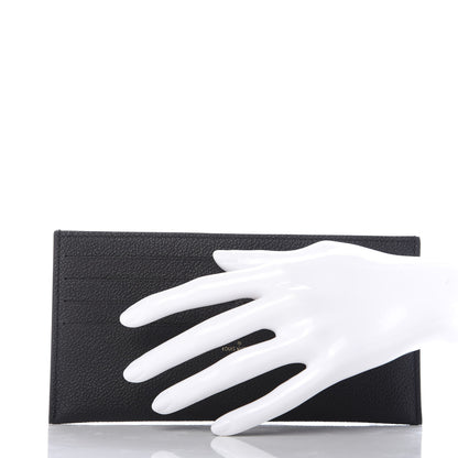 Louis Vuitton Calfskin Felicie Chain Wallet Card Holder Insert Black 2 of 6