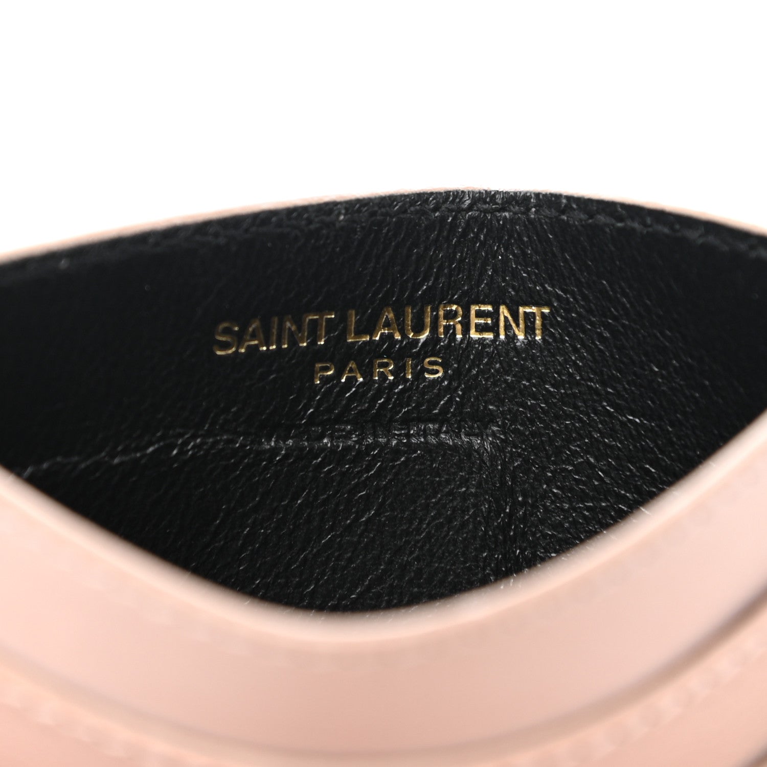 Saint Laurent Calfskin Monogram Credit Card Case Pale Pink 6 of 8