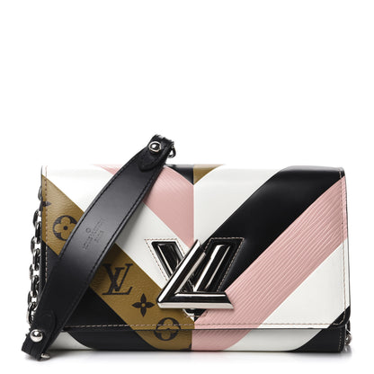 Louis Vuitton Epi Reverse Monogram Twist Chain Wallet Rose Ballerine 1 of 10