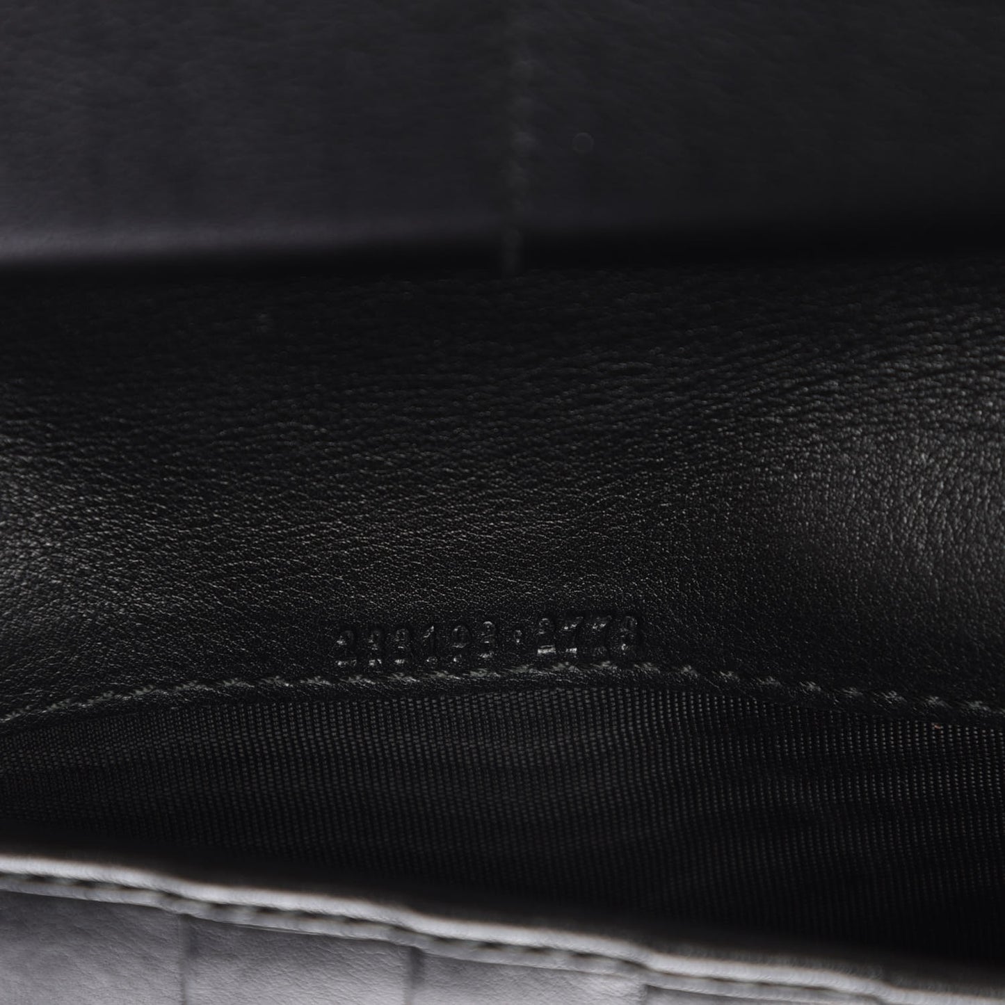 Guccissima Metal Bar Zip Around Organizer Wallet Black