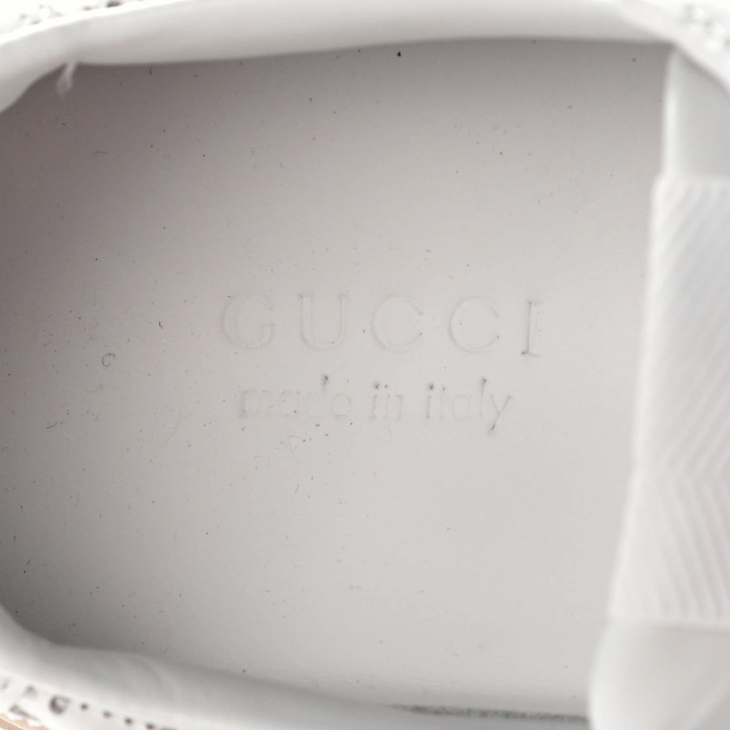 Gucci Calfskin GG Tennis Embossed Womens Platform 55mm Sneakers 38.5 White 10 of 12