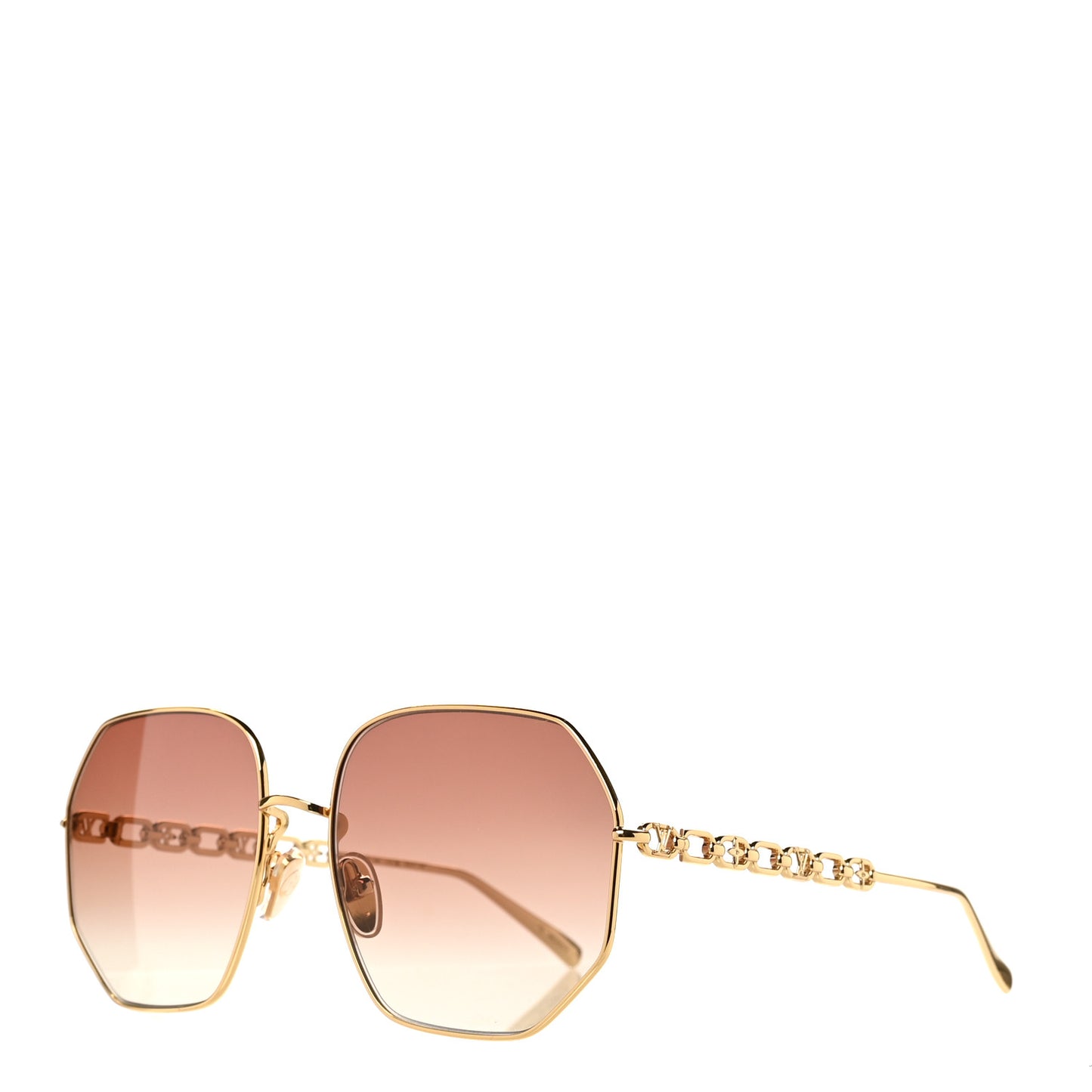 Metal My LV Chain Round Sunglasses Z1650W Gold
