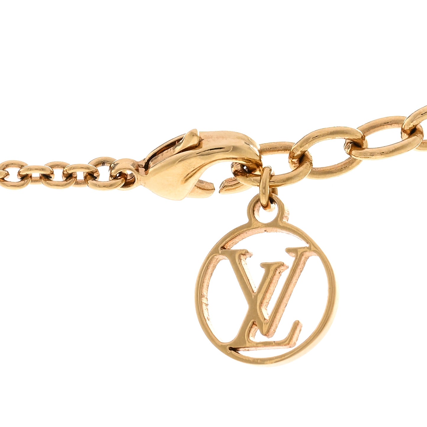Metal Crystal LV Iconic Necklace Gold