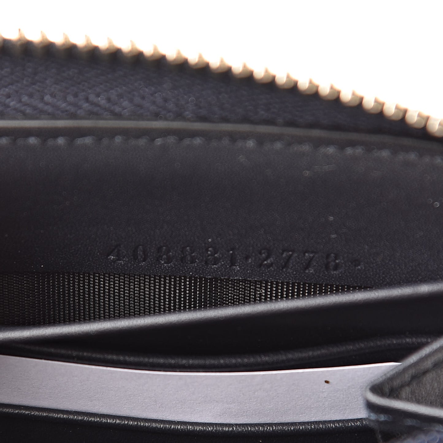GG Supreme Monogram Web Zip Around Wallet Beige Blue
