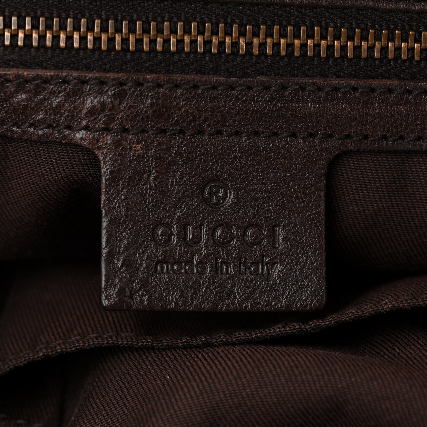 Guccissima Medium Interlocking Icon Shoulder Bag Dark Brown