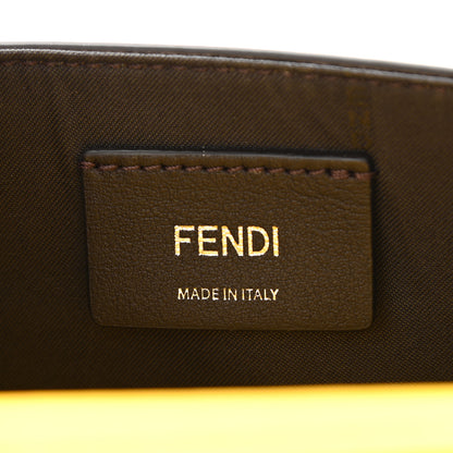 Fendi Vitello Cruise F is Fendi Bi-Color FF 1974 Embossed Envelope Belt Bag Maya Black Sunflower 7 of 13