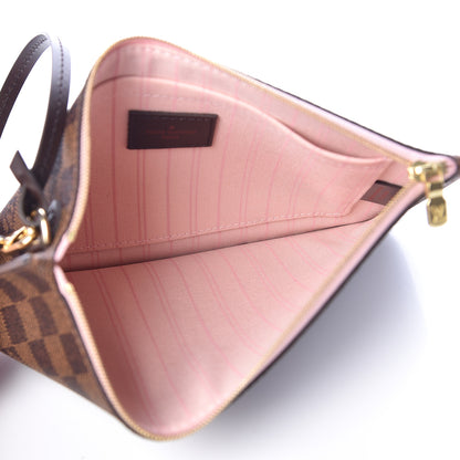 Louis Vuitton Damier Ebene Neverfull MM GM Pochette Rose Ballerine 5 of 8