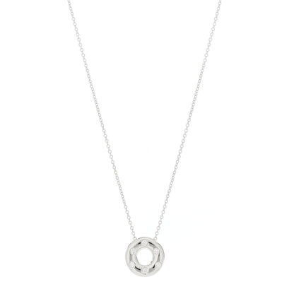 Tiffany Platinum Diamond Etoile Circle Pendant Necklace 1 of 5