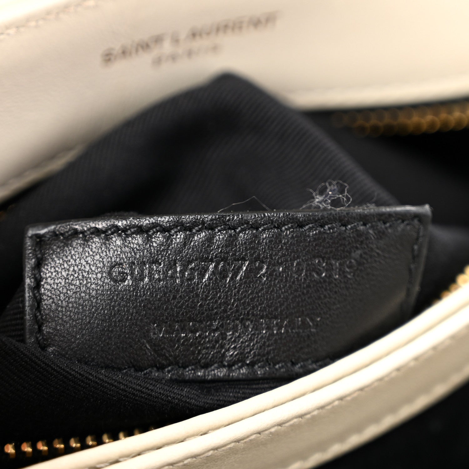 Saint Laurent Calfskin Y Quilted Monogram Toy Loulou Crossbody Bag Crema Soft 7 of 15
