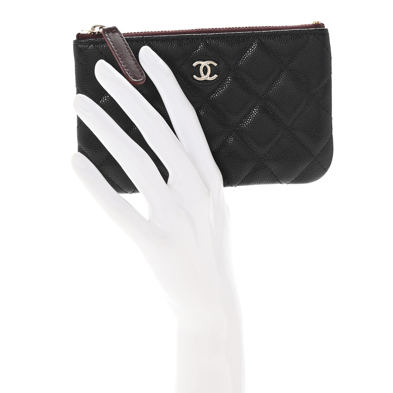 Chanel Caviar Quilted Small Cosmetic Case Black 2 of 7