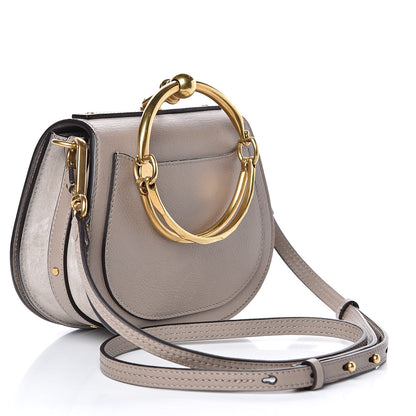 Chloe Calfskin Suede Small Nile Bracelet Bag Motty Grey 3 of 10