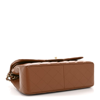 Chanel Caviar Quilted Jumbo Double Flap Light Brown 4 of 11