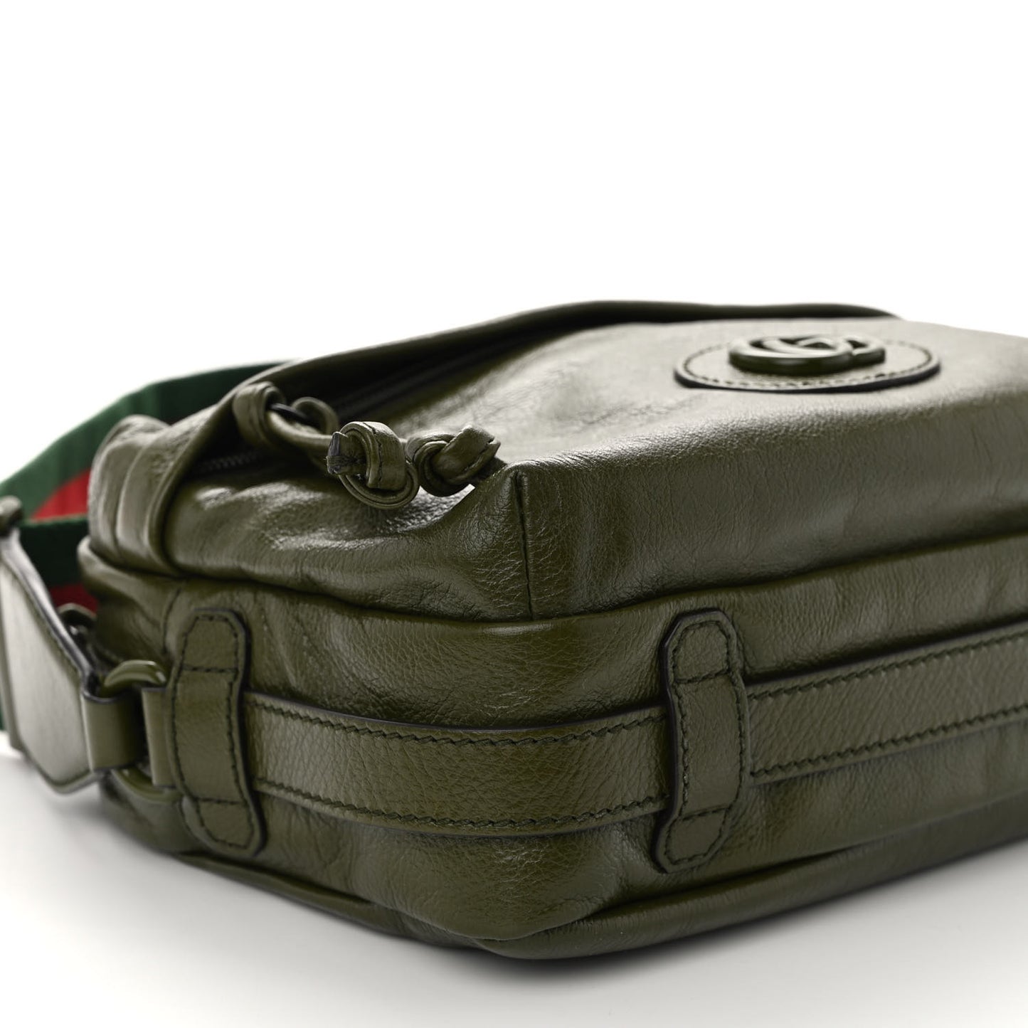 Piuma Lux Energy Web Monochrome Double G Crossbody Bag Military Wood