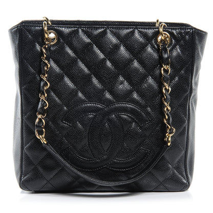 Chanel Caviar Petit Shopping Tote PST Black 1 of 8