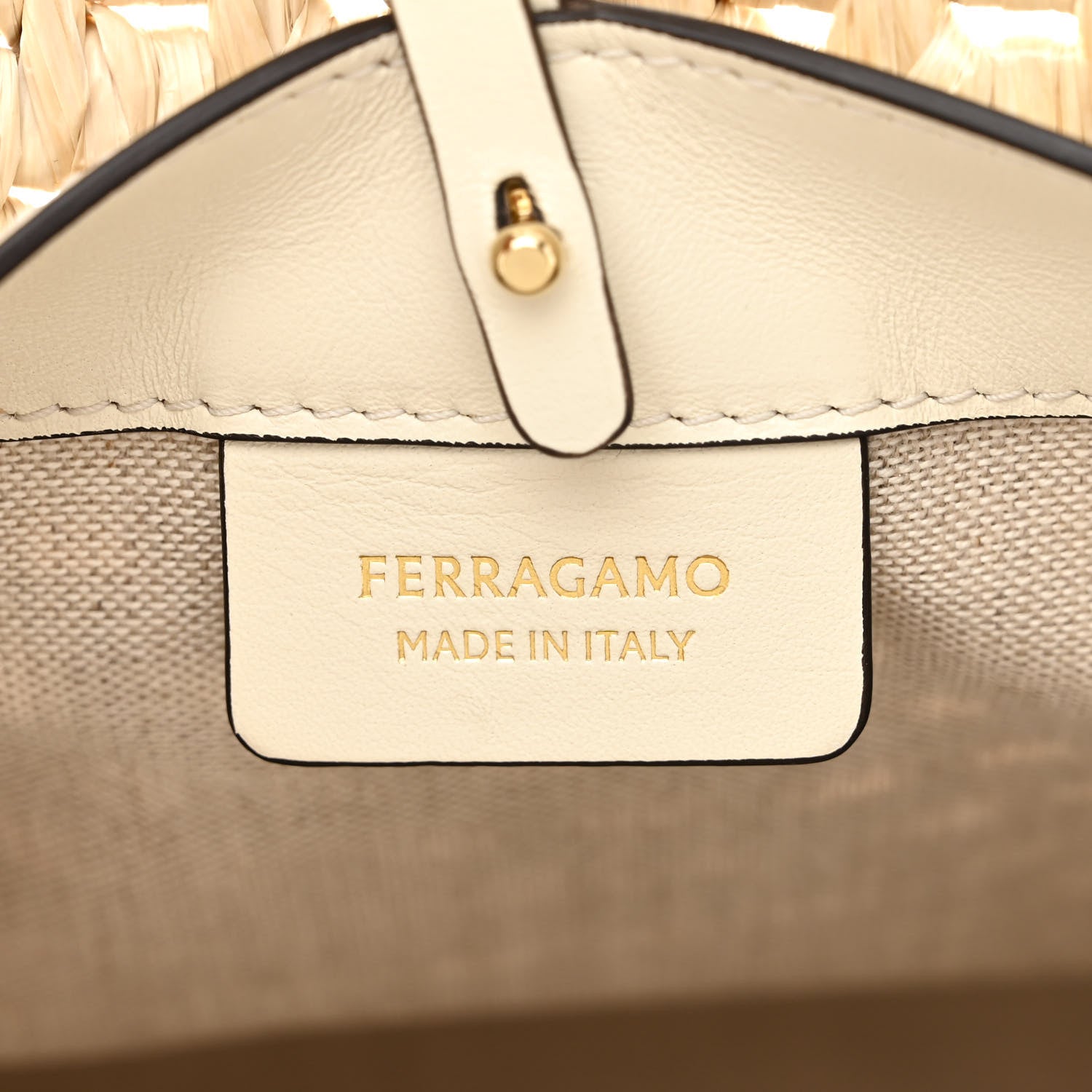 Salvatore Ferragamo Raffia XL Studio Box Tote Natural 6 of 10
