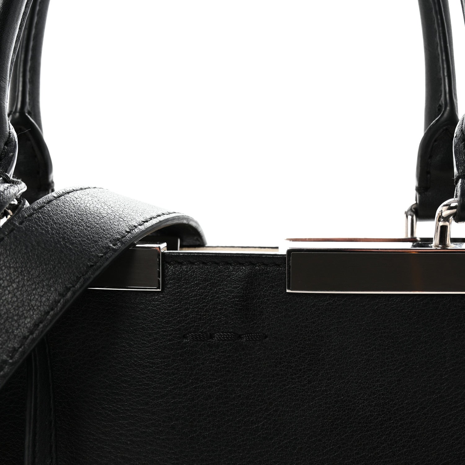 Fendi Vitello Dolce Shiny Nappa Petite 3Jours Tote Black 1845389