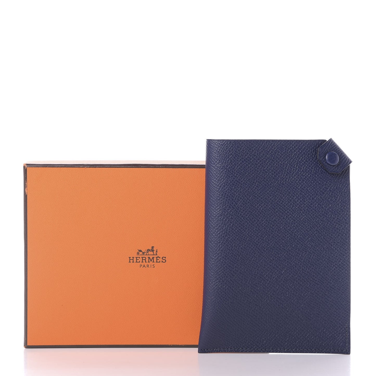 Epsom Tarmac PM Passport Holder Bleu Saphir